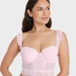 Auden NWT Women's Lace & Mesh Corset Bra Enlightened Pink Size S Photo 0