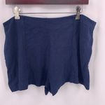 Good Luck Gem  Navy blue solid woven shorts XL Photo 3