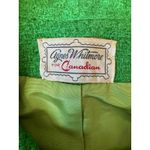 American Vintage 1960s Joseph Heim Agnes Whitmore Green Boucle Mod Wool Coat black trim Medium Photo 11