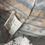 White Butterfly Print Palazzo Wide Leg Elastic Waist Pants L Size L Photo 4