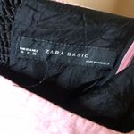 ZARA Strapless Tie Waist Bow Bubble Mini Dress Light Pink Size Medium Photo 3