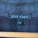 Dear John Women's Green And White Ombre Button Down Shirt Size L Photo 5