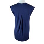 Anthropologie  9H15 Blue White Grid Print Sleeveless Top Boho Festival XS Photo 2