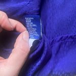 Apt. 9  Indigo Snakeskin Flutter Sleeve Blouse Photo 1