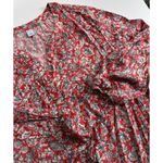 Old Navy  The Tunic Shirt Long Sleeve Top Salmon Floral Boho Flowy Career XL Photo 2