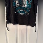 Affliction American Customs Vision Quest Top Women's Black Tee Size Medium Photo 8