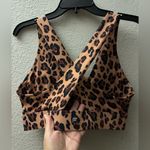 Fabletics Oasis Twist Medium Impact Sports Bra Leopard Print Photo 8