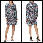 💕SALONI💕 Mari Wrap Dress ~ Amrita Watercolor US 2 Mini 100% Silk Charmeuse Photo 6