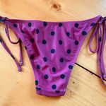 Mollusk Polka Dot Bikini Bottom Pink/Black Tie Side size XS Black Photo 1