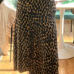 Who What Wear Silk Leopard Midi Skirt Photo 0