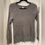 J.Crew Size S Gray Merino Wool Blend Waffle Knit Long Sleeve Crew Neck Sweater Photo 0