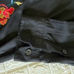 Woman Within floral embroidered long sleeve button down blouse size 14/16 M Photo 8