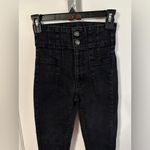 We The Free  People Womens Feel Alright Skinny Jeans Black size 24 Photo 1