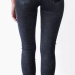 AGOLDE  Sophie High Rise Distressed Skinny Jeans: Dark Wash Ruthless Black Photo 1