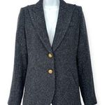 SMYTHE | 4 | Navy Boucle Wool Silk Cashmere Blend Gold Eagle 2 Photo 0