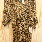 Time‎ and Tru Animal Print Twist Front Cover Up Dress Beach Pool Resort Brown Size 12 Photo 0