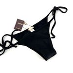 NWT Rio Del Sol Cheeky String Black Bikini Bottoms Size‎ Large Photo 1