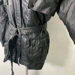 Vintage dead stock NWT Monroe & Main leather coat jacket Black Size L Photo 8