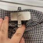 Joie  Plaid 100% Silk Alessandra Black White Straight Leg Dress Pants Size 4 Photo 6