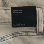 Wild Fable  Super High Rise Straight Jeans Acid Over Dye Lime Green 0 Casual Boho Photo 4