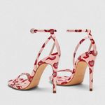 ZARA  Pink & Red “Kisses” Open Toe Strappy Heel Sandals EU 38 US 7.5 Photo 1