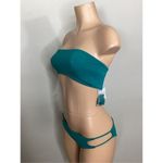 O'Neill New. O’Neill teal bandeau bikini set. S-top/L-bottom. Retails $119 Photo 7