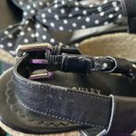 Laura Ashley  KILBY Wedge Sandals Espadrilles Shoes black white dots SZ 7B Photo 8