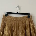 Kate Spade Gold Metallic Midi Skirt Size 8 Photo 2