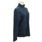 Workout Fleece Women’s Shirt Quarter Zip Pullover Navy Blue Medium Photo 2