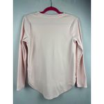 Soft & Cozy Loungewear Long Sleeve Top S Light Pink Cotton Blend White Photo 4