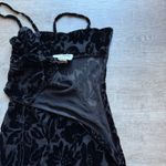 Jill Stuart Vintage Floral Velvet Spaghetti Strap Slip Black Dress Size 4 Photo 4