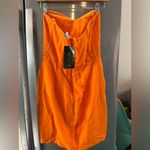 Judith March NWT Orange Strapless Game Day Dress Size Small Photo 8