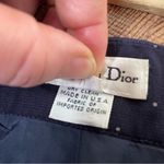 Christian Dior Vintage  Navy Blue White Dot Pencil Mini Skirt Size‎ 4 Photo 5