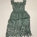 Chi Chi London Bardot Allover Crochet Lace Overlay Midi Party Dress Photo 0