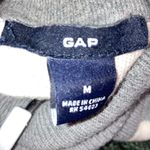 Gap Gray & White Striped  Size Medium Turtleneck Sweater Photo 6