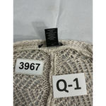 Tahari Womans Sweater Large Beige Knit Open Front Cardigan Short Sleeves Photo 3