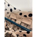 Loft THE  Women's Blouse Polka Dot Large Tie White Black Work Office Top‎ Shirt L Photo 2