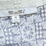 Miss Me  Cream Semi Sheer Lace and Bead Trimmed  Western Country Sleeveless Top Photo 10