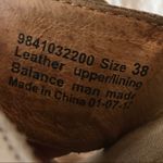 Dansko Neutral Tan Cream Leather Strap Faux Wood Heel Sandals Size 7.5/8 Photo 7