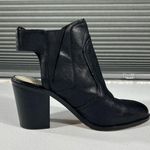 1. State  Leather Slingback Booties Womens 7.5 Black Block Heel Strappy Open Shoes Photo 4