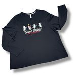 Cacique  Dancing Penguins Holiday Christmas Sleep T Shirt Black 2X 18 20 Photo 11