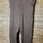 Jumpsuits Sleeveless Backless Bodycon Tummy Control Workout Romper size : SMALL Brown Photo 5