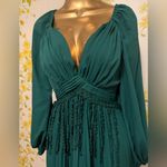 Emerald Green Long Sleeve Prom Dress size S Photo 10