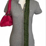 Old Navy Vintage 00s y2k Green Cable Knit Scarf One Size Photo 0