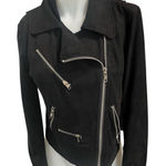 VICI  Black Faux Suede Zipper grunge rocker Jacket Photo 0