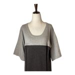 Neiman Marcus Cashmere Collection Brown Colorblock Knit Tunic Sweater Dress S Photo 2