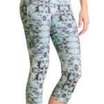 Athleta Teal Cosmic Chaturanga Capri Leggings Geometric Print Size XS Photo 0