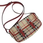 Burberry  RED, CANVAS LEATHER SHOULDER BAG Photo 0