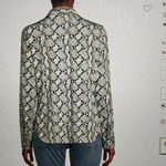 L'Agence  HARMONY SNAKESKIN PRINT SHIRT SIZE S Photo 1