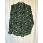 ON 34th Floral Print Long Sleeve Blouse Top Green Yellow Size S Photo 3